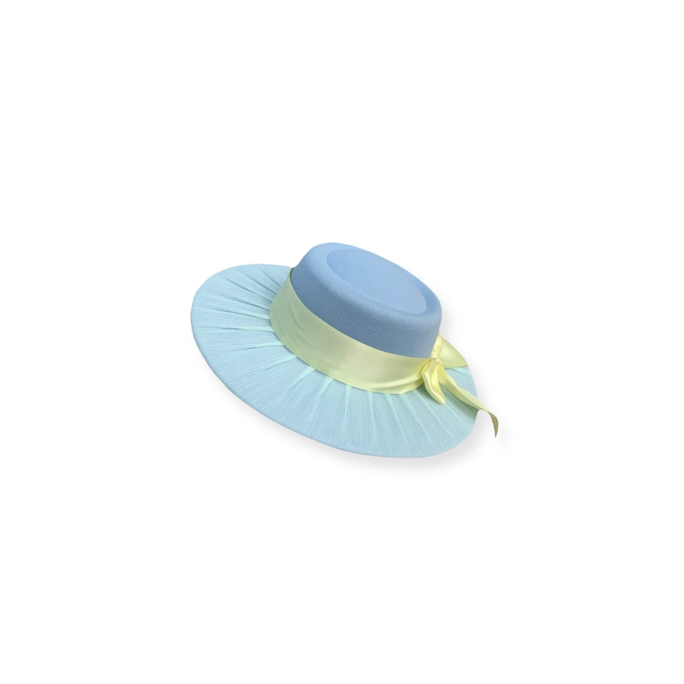 Crystal Blue Boater Hat