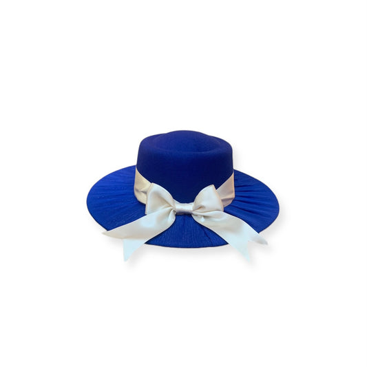 Royal Blue Boater Hat