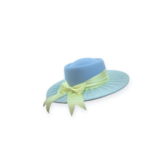 Crystal Blue Boater Hat