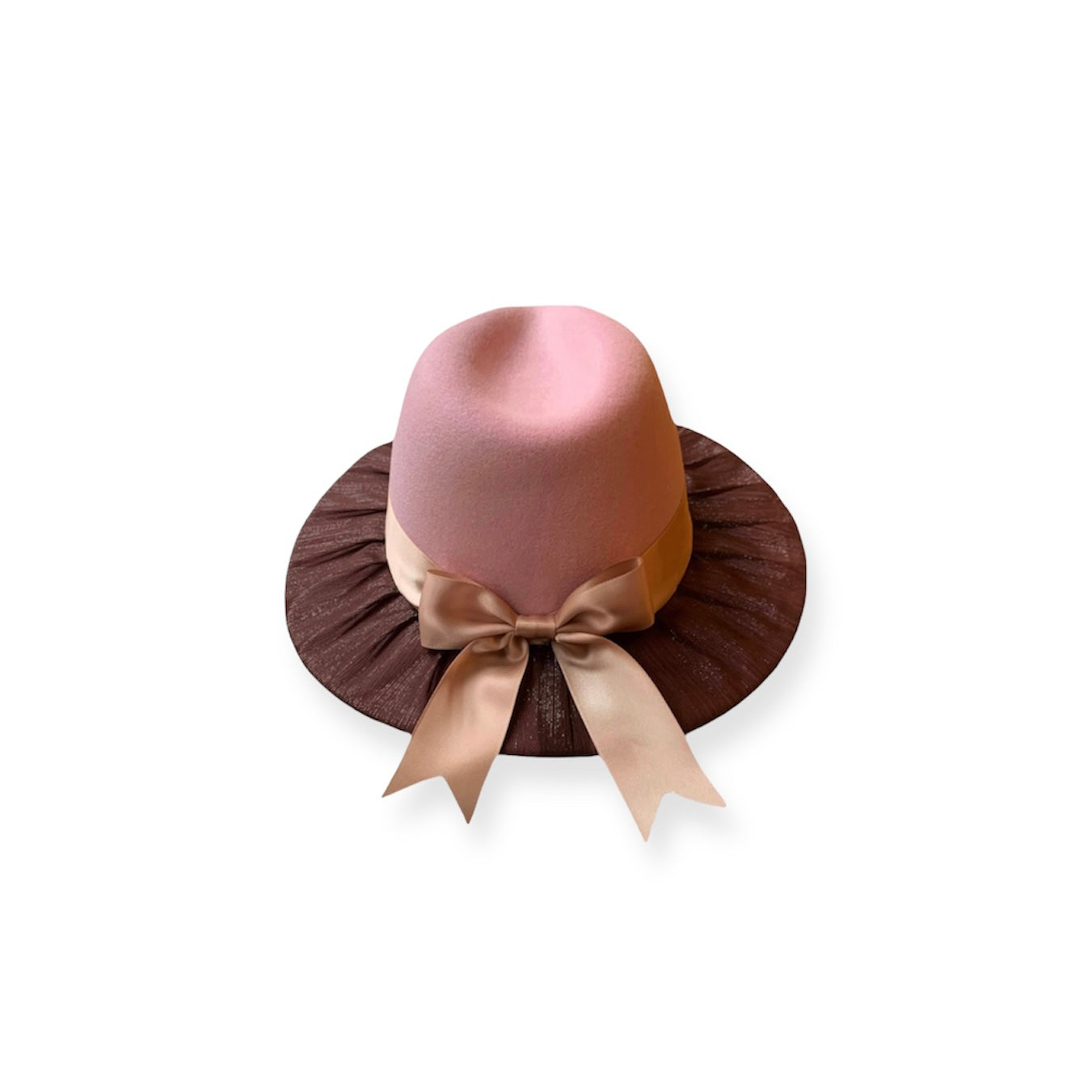 Rose Latte Fedora Hat