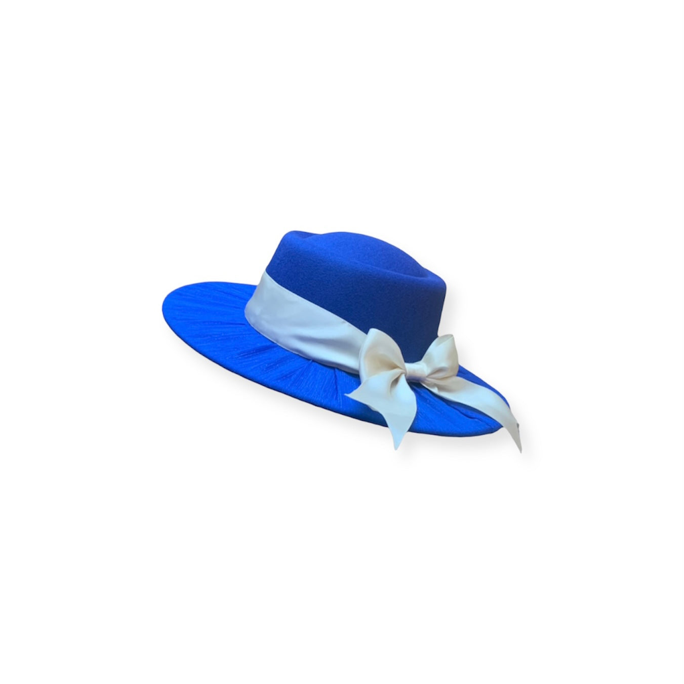 Royal Blue Boater Hat