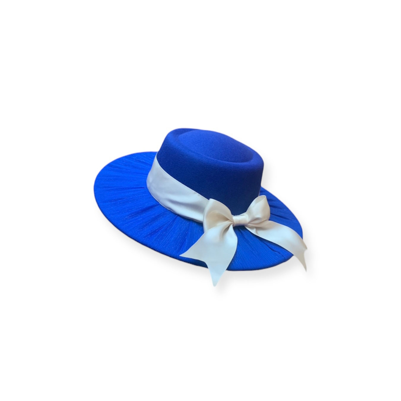 Royal Blue Boater Hat