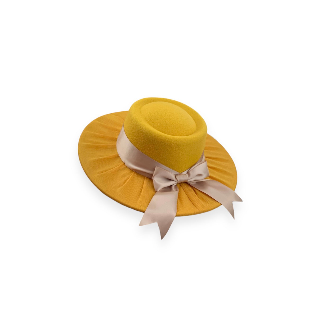 Sparkly Canary Boater Hat